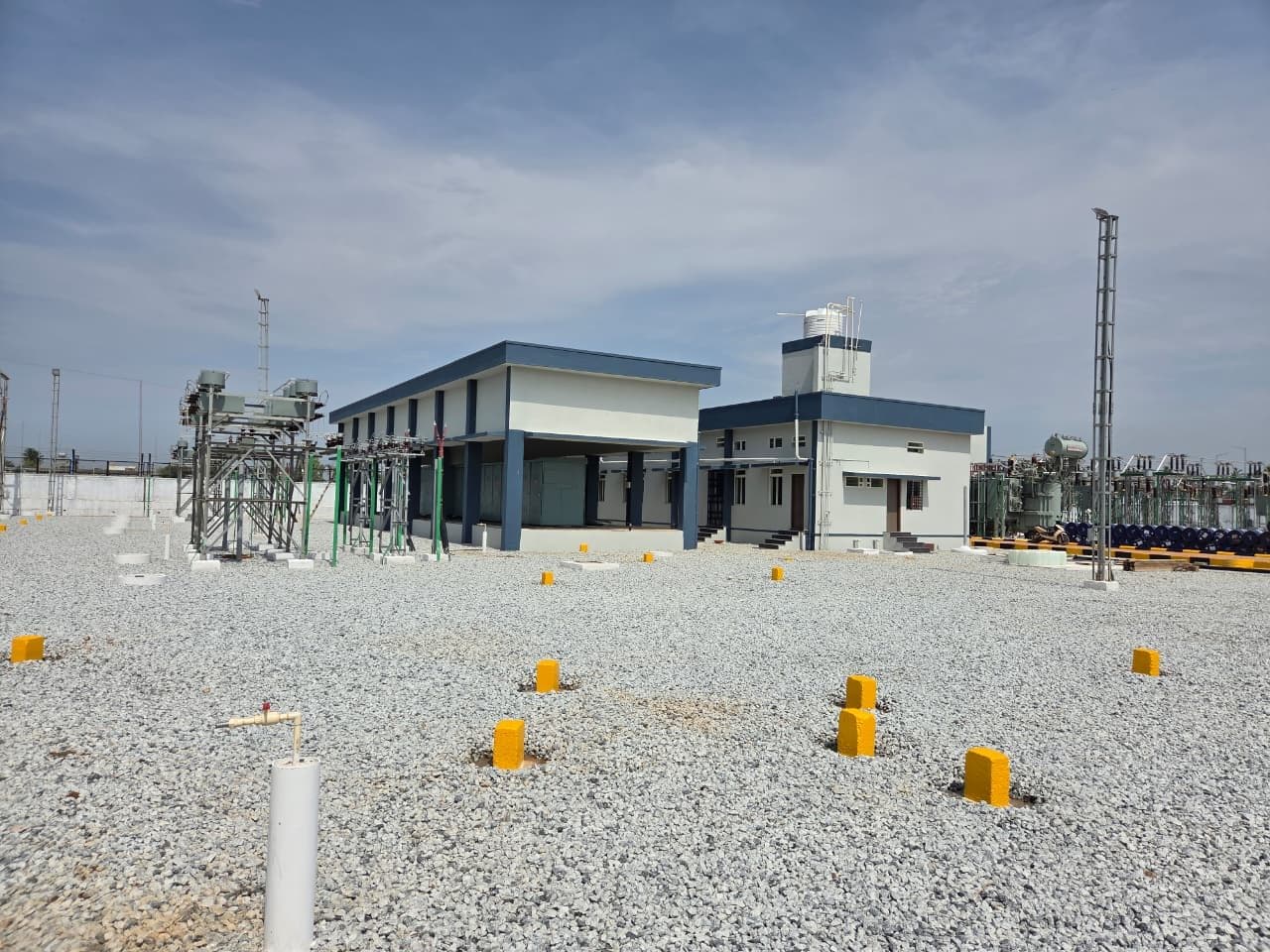 Earth pits and the control building