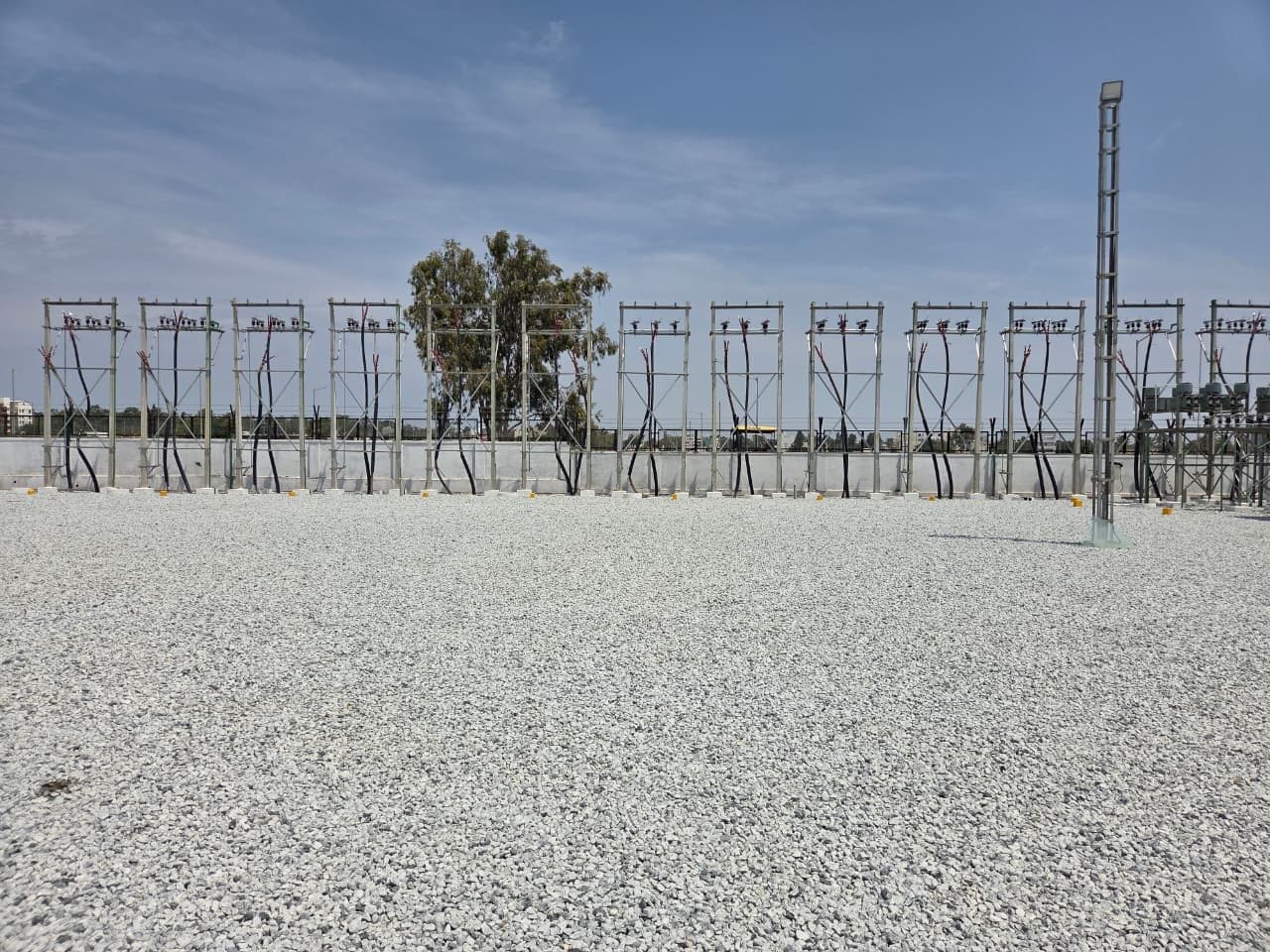 11 kV feeder gantries along the boundary
