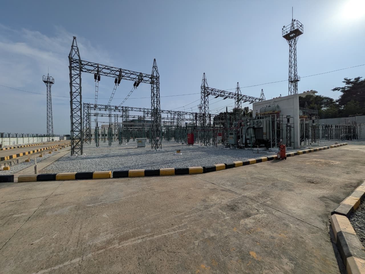 Transformer bays and gantries from the road